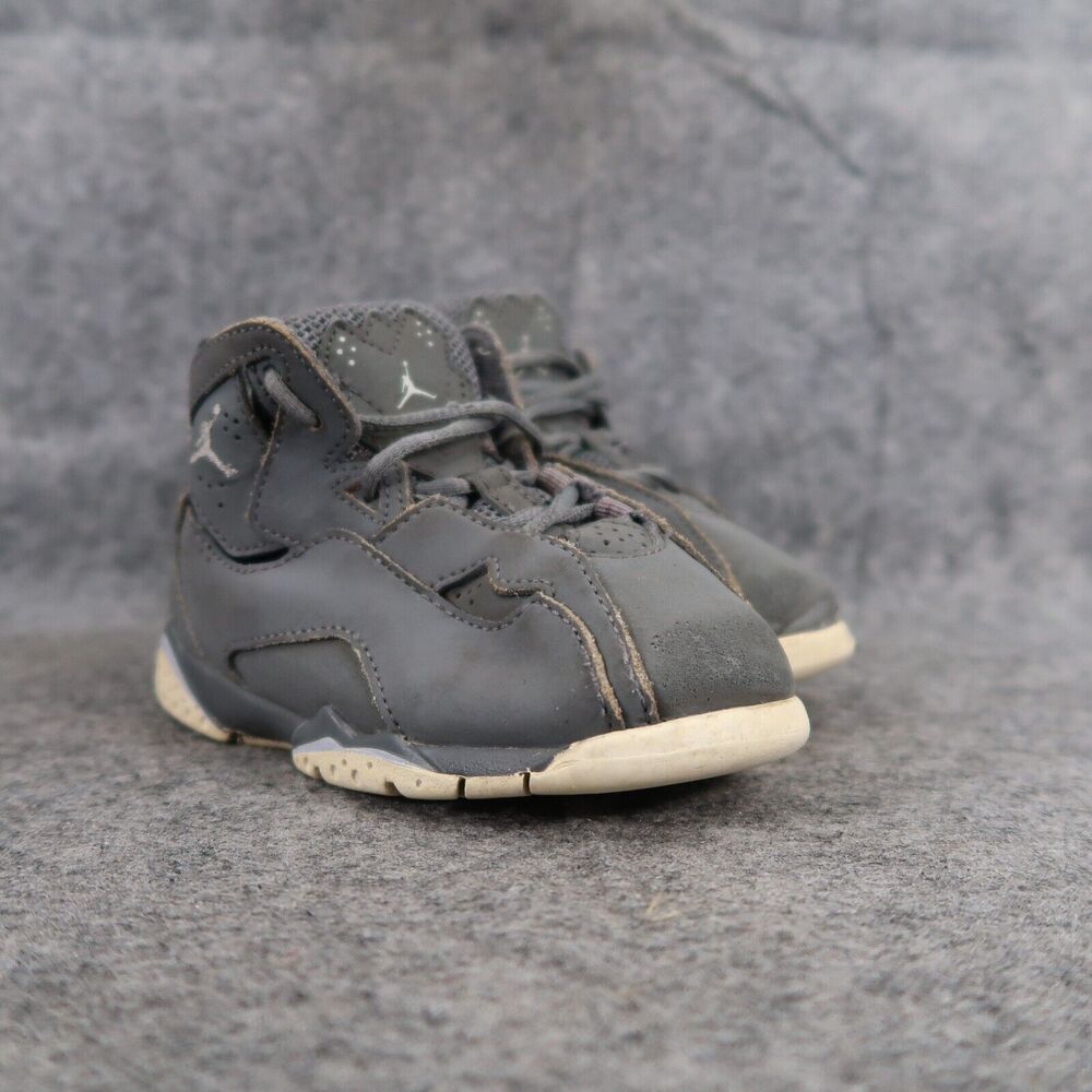 Nike Air Jordan Sneakers True Flight Toddler Baby 7 High Top Basketball Grey Kid